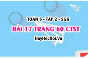 Bài 17 trang 60 Toán 8 Tập 2 Chân trời sáng tạo